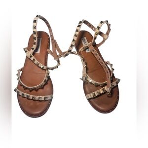 Steve Madden Tan Studded Sandals